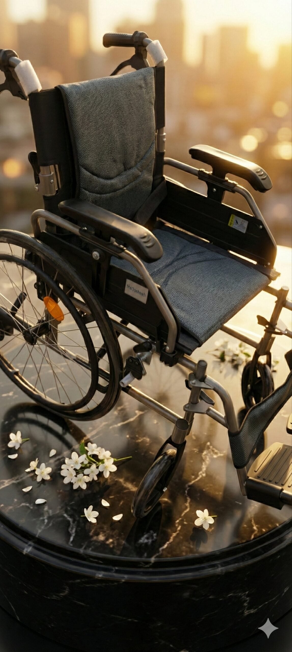 Wheelchair With Removable Wheels And Adjustable Arm Rest