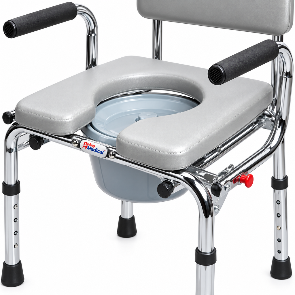 Heavy-duty bariatric commode chair, model 6671 - Zain Surgicals