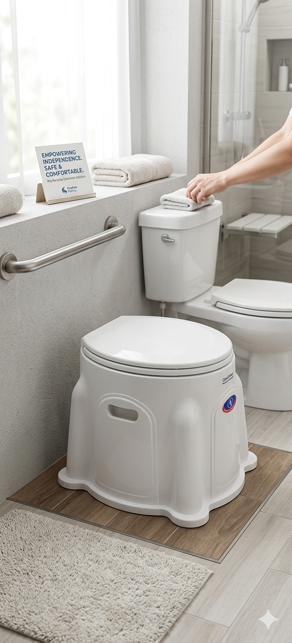The 2-in-1 Portable Maternity Commode stool