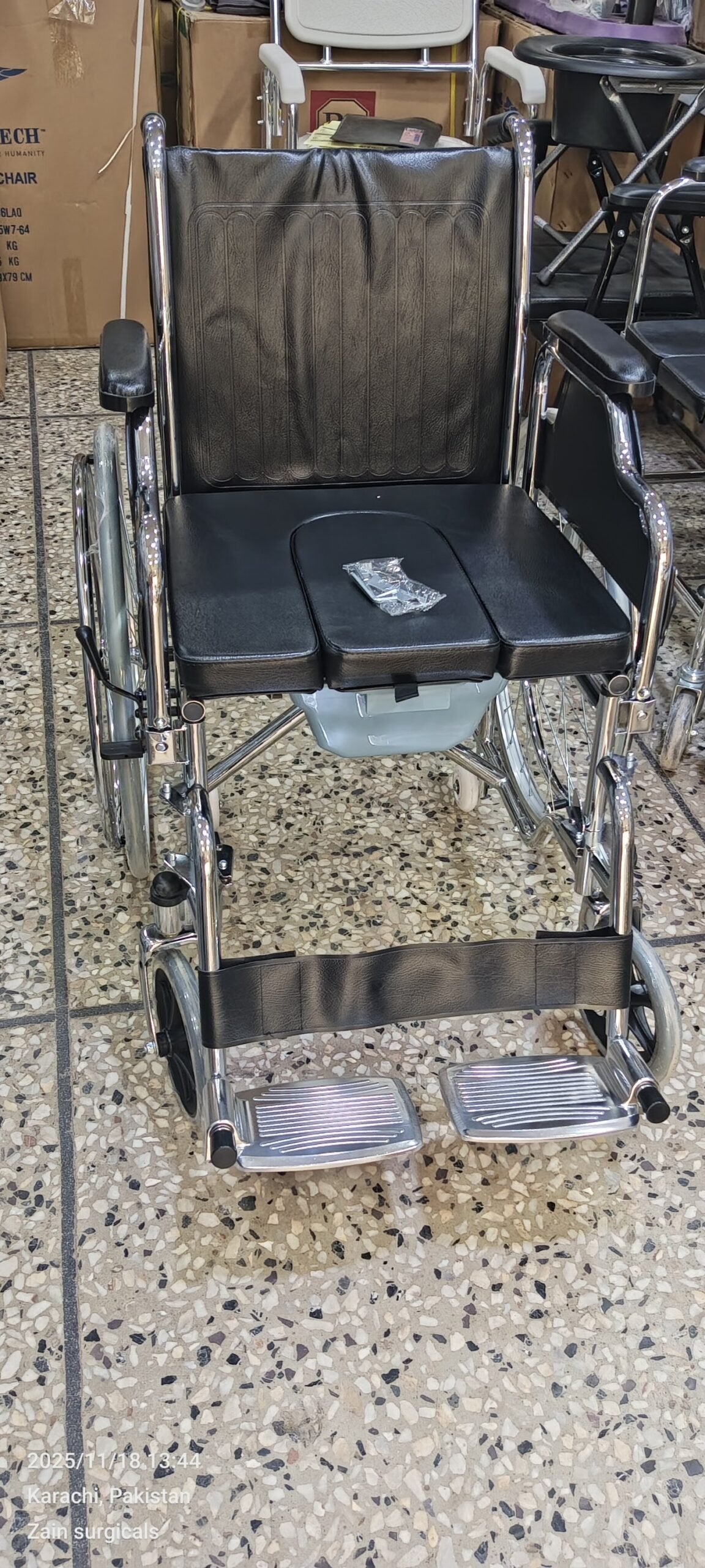 Multi-function portable commode wheelchair - Zain Surgicals