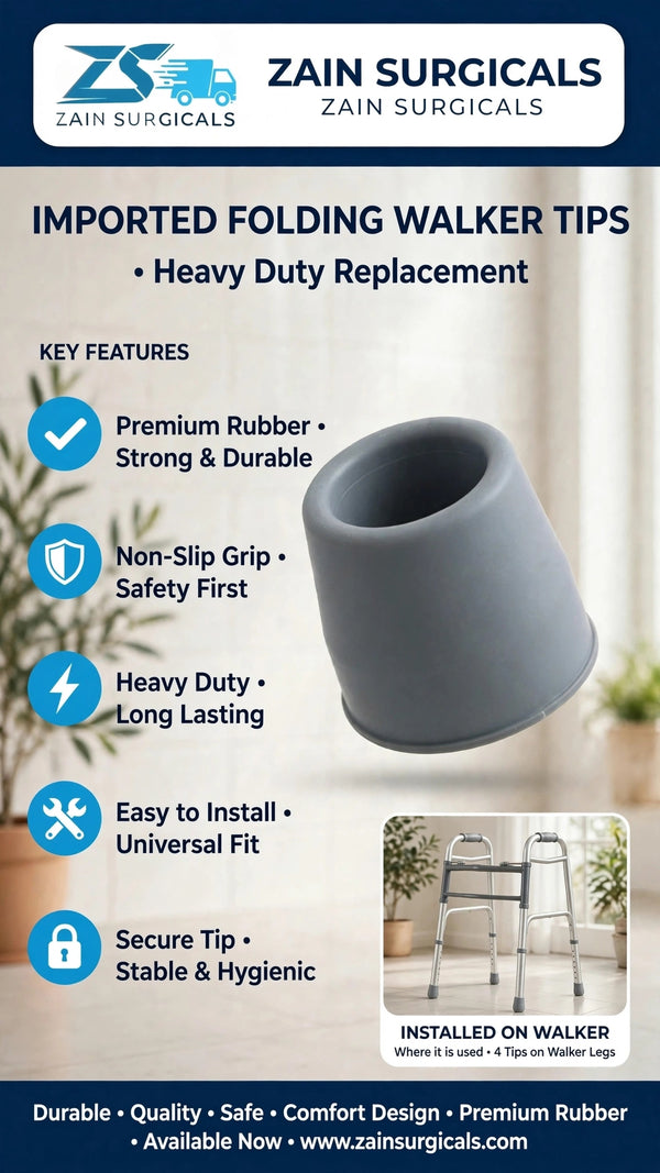 Folding walker rubber tip replacement - Zain Surgicals