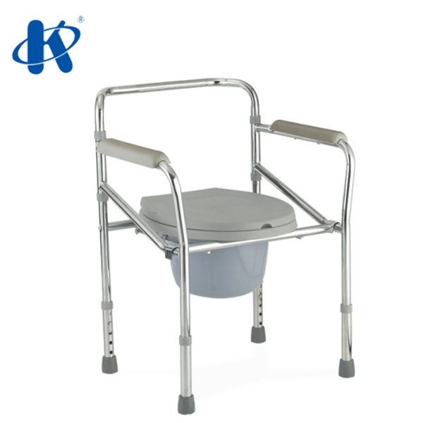 Order steel folding commode chair with adjustable height