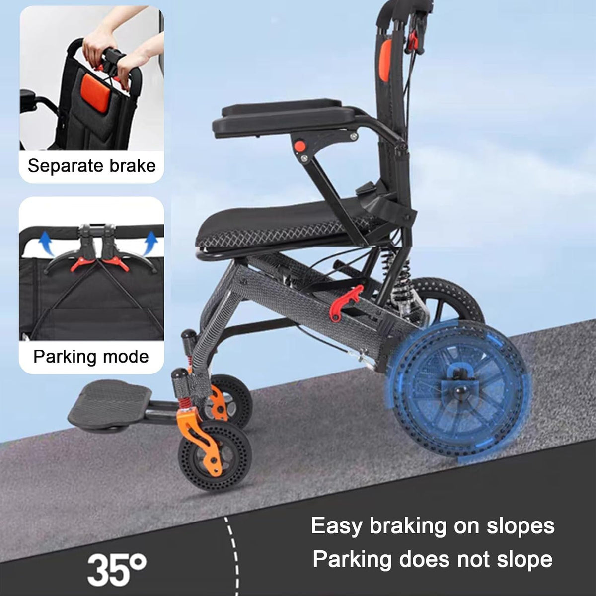 Lightweight travel wheelchair for Hajj and Umrah - Zain Surgicals