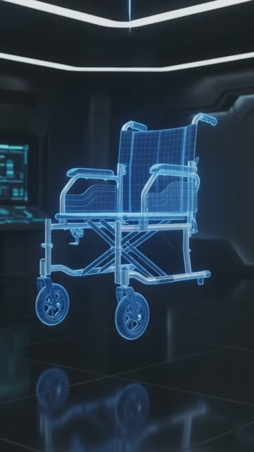 Foldable electric wheelchair with solid tires - Zain Surgicals


