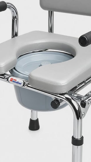 Heavy-duty bariatric commode chair, model 6671 - Zain Surgicals