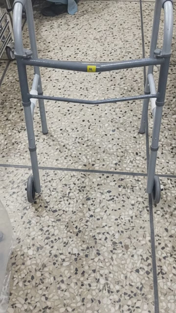 Folding walker with 5-inch glide wheels - Zain Surgicals
