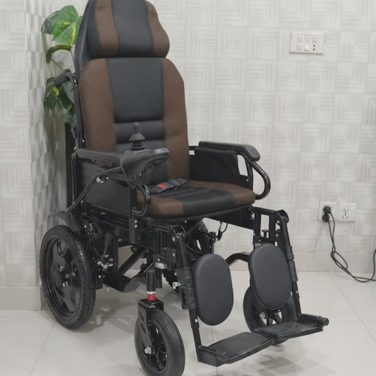 Reclining electric wheelchair, supports 150kg - Zain Surgicals

