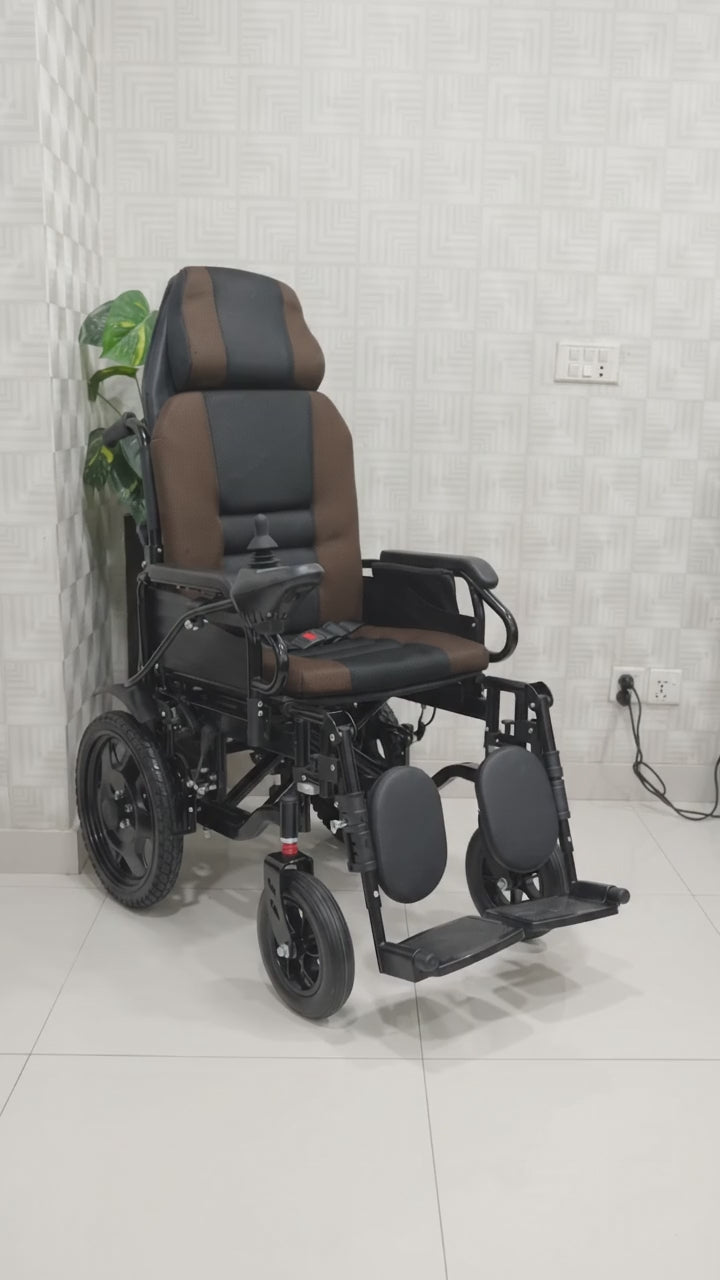 Reclining electric wheelchair, supports 150kg - Zain Surgicals
