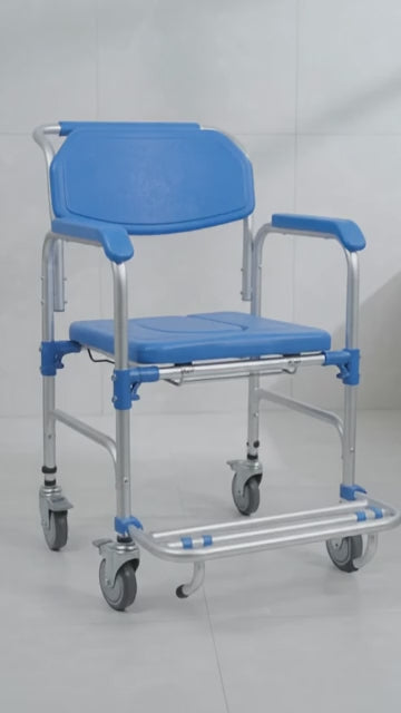 Rust Proof Commode Chair with Wheeled Shifting Base