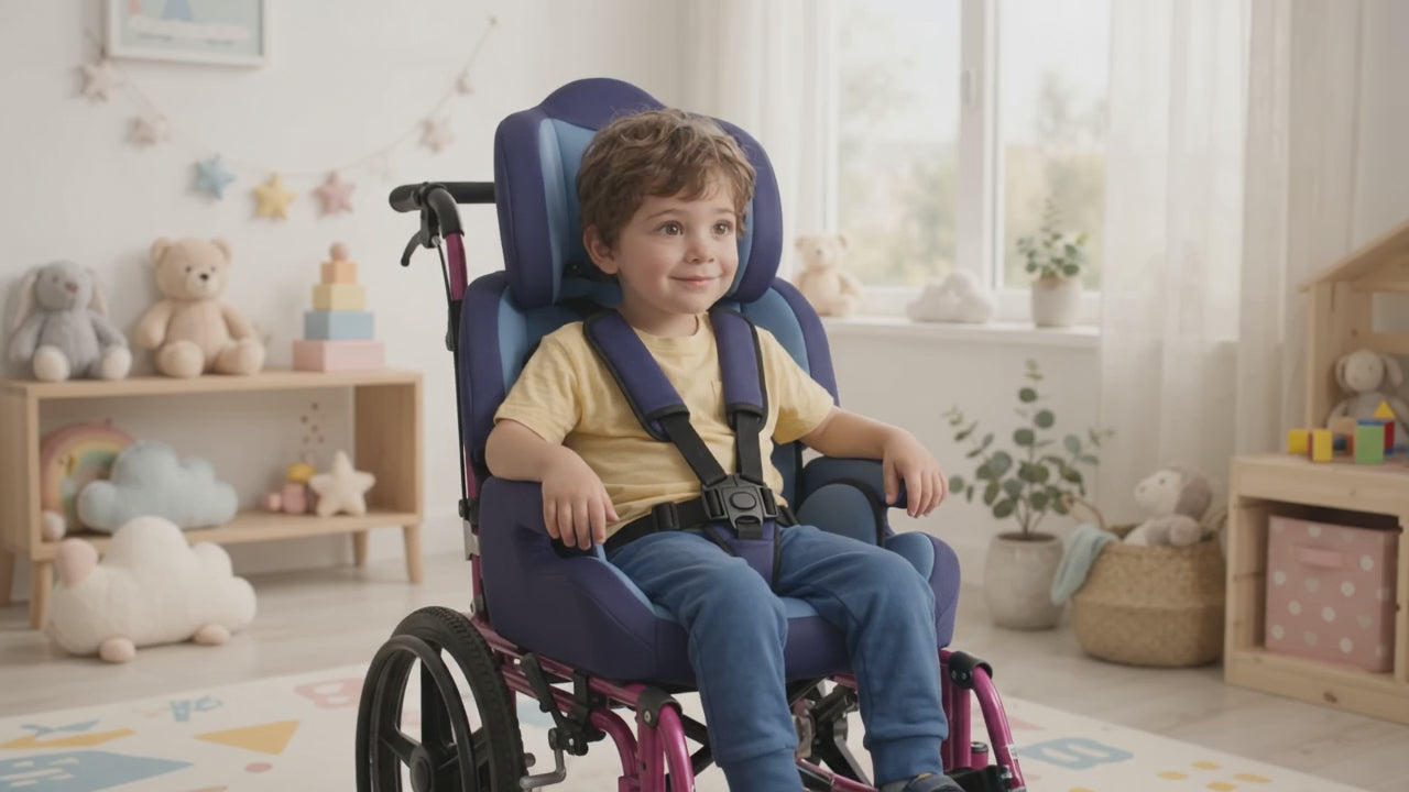 Cerebral palsy child wheelchair, model KY958LC-C - Zain Surgicals
