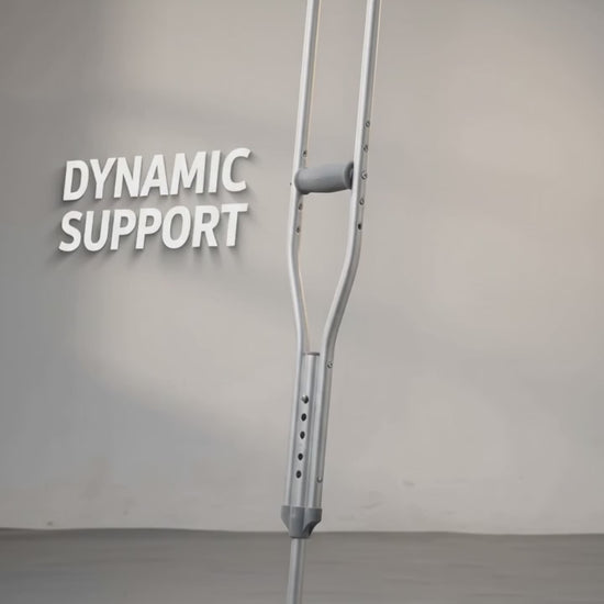 Height-adjustable aluminum underarm walking stick - Zain Surgicals
