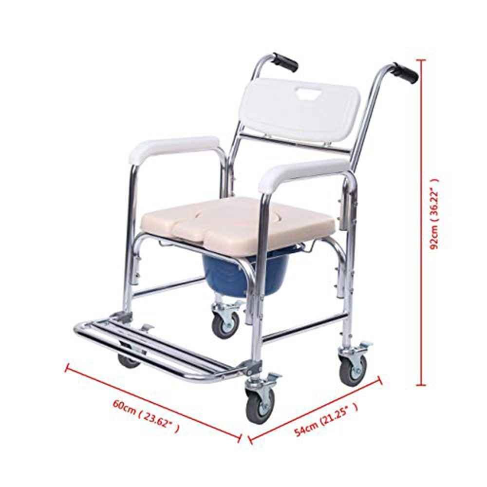 Order Almunium Commode Chair With Shower and Footrest