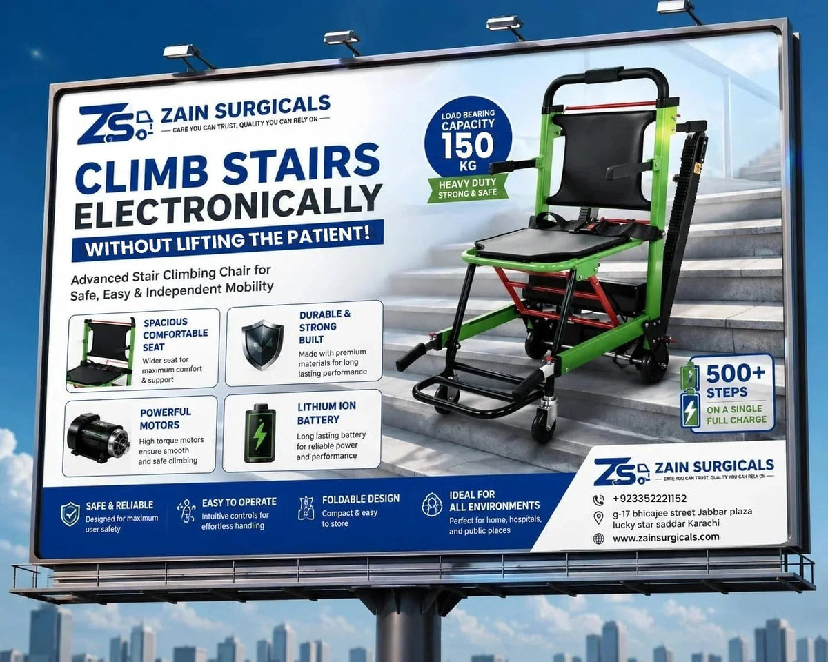 Electric stair climbing wheelchair ZE-ESC01 - Zain Surgicals Karachi