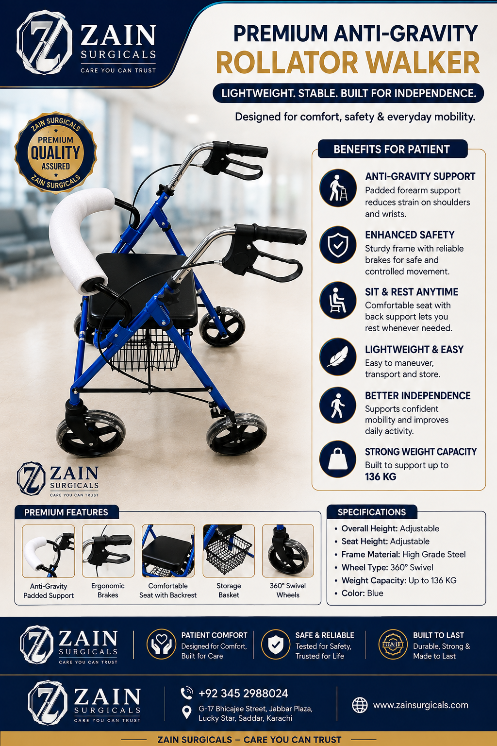 Premium Mobility Rollator