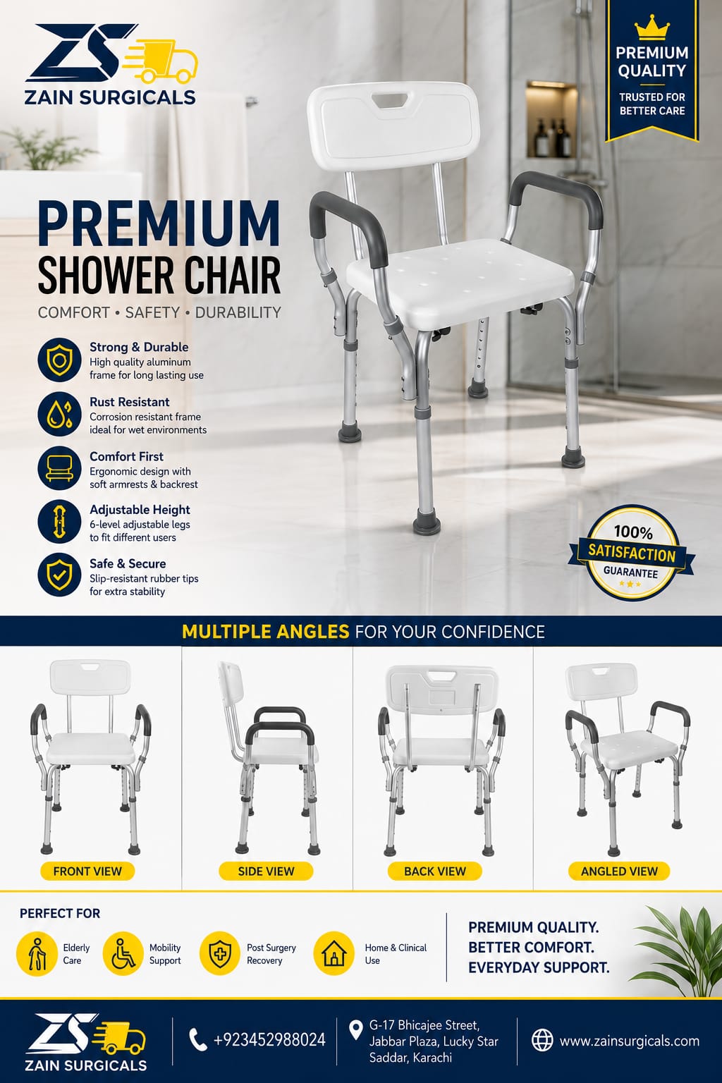 Shower chair with Handle