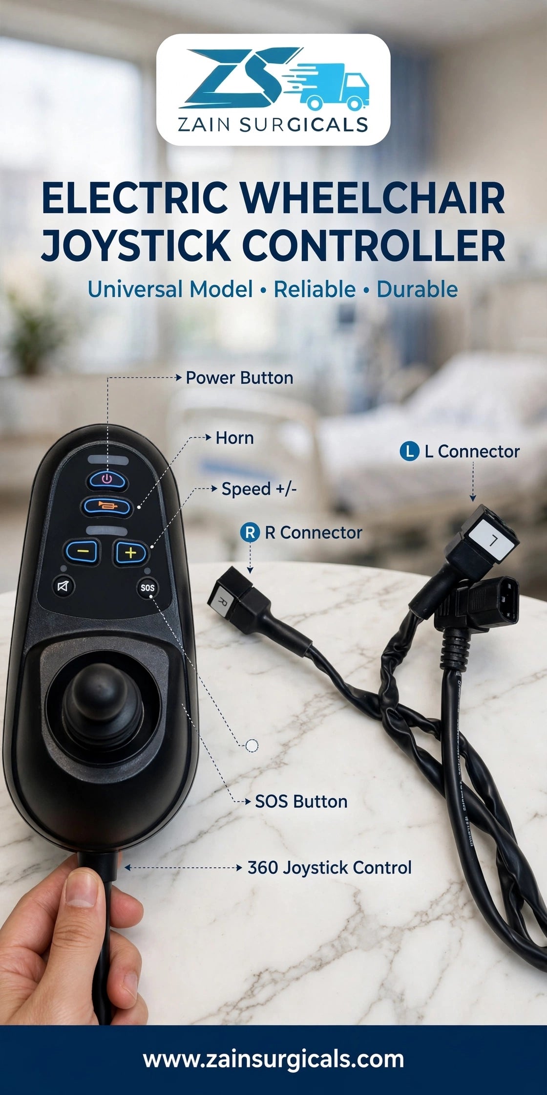Electric Wheelchair Joystick Controller (Replacement)