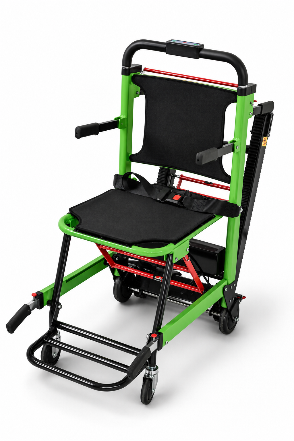 Electric stair climbing wheelchair side view