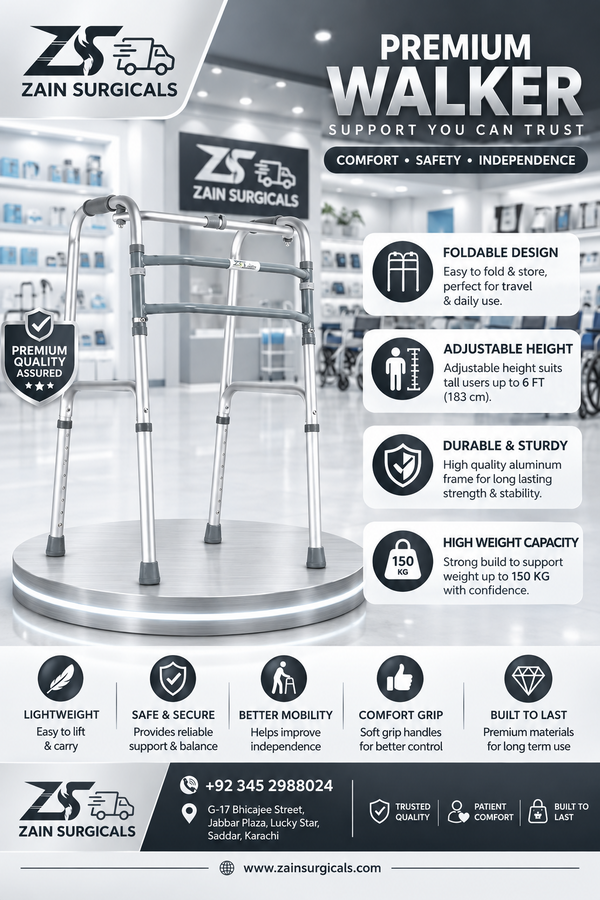 Folding walking frame for adults - Zain Surgicals
