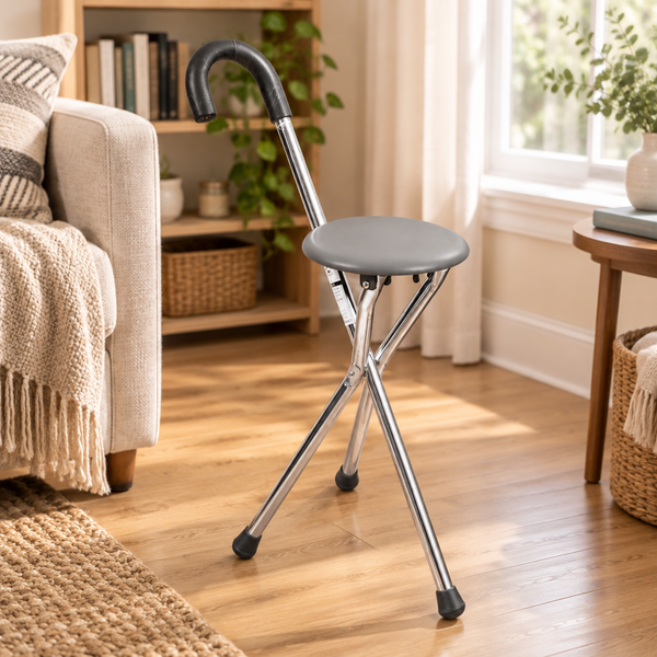 Folding stick chair for travel - Zain Surgicals