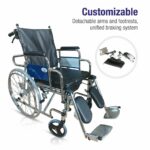 foldable recliner commode wheelchair